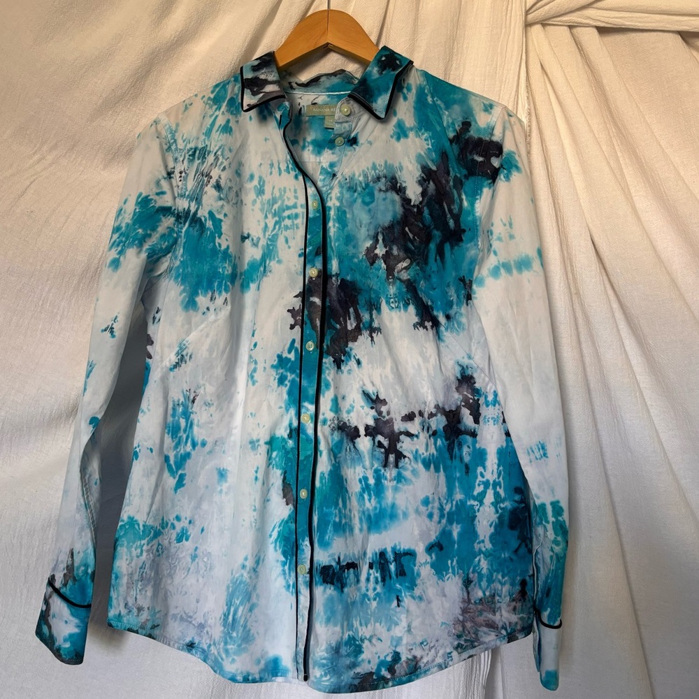 Banana Republic Ocean Blue Tie-Dye Shirt